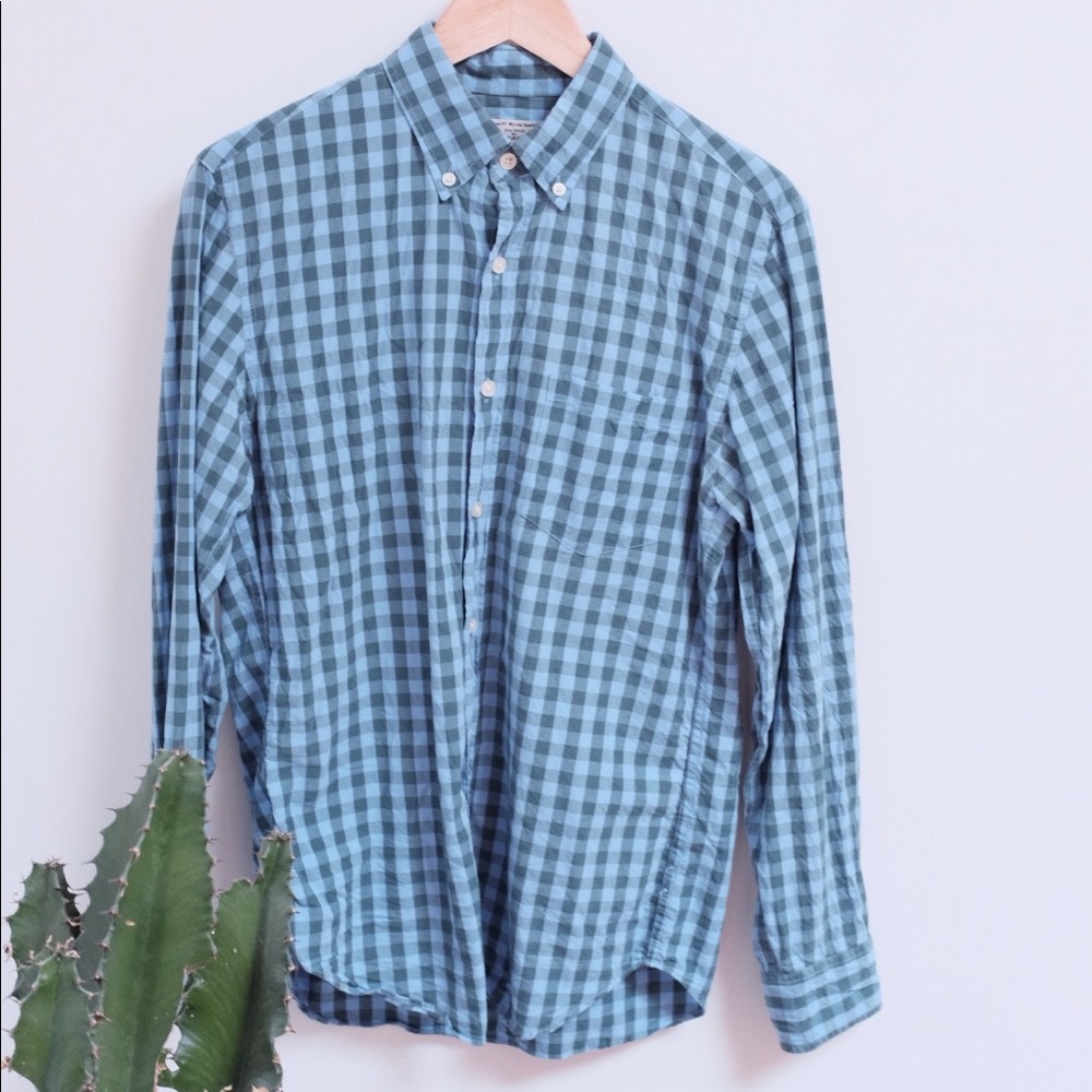 [J. Crew] Blue Gingham Shirt